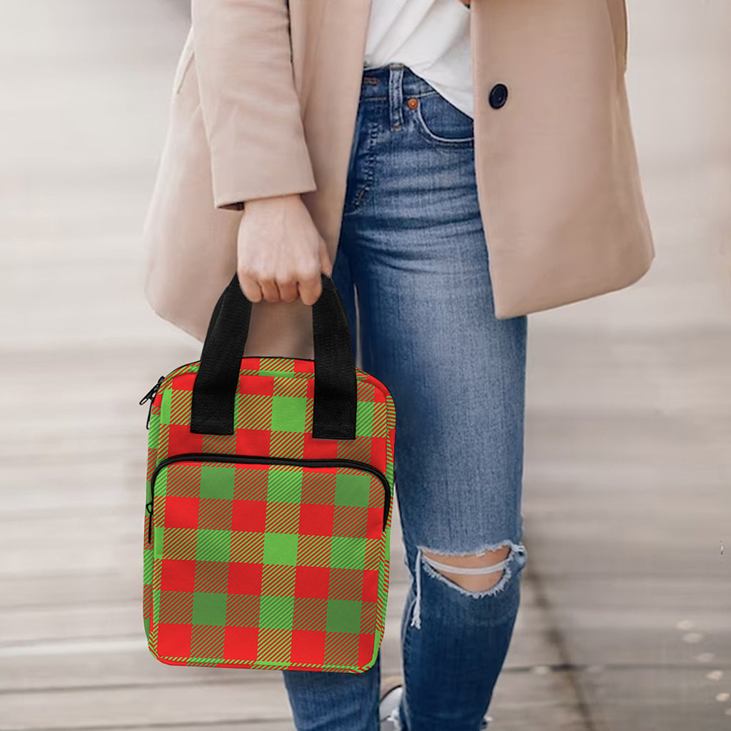 Christmas Buffalo Plaid Print Bible Tote Bag