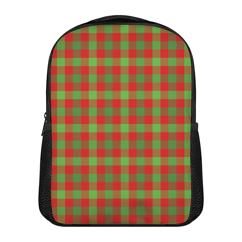 Christmas Buffalo Plaid Print Casual Backpack