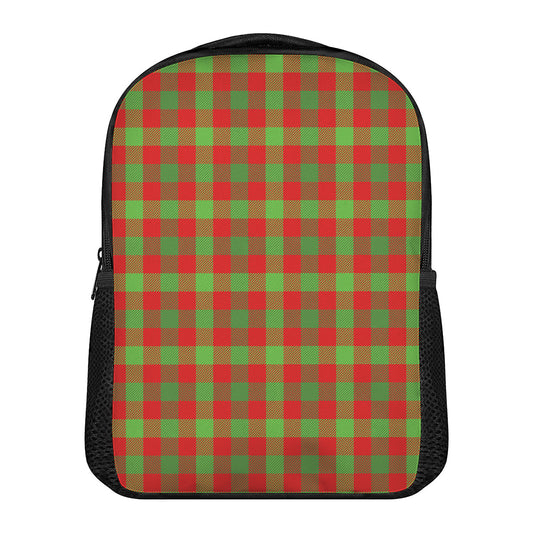 Christmas Buffalo Plaid Print Casual Backpack
