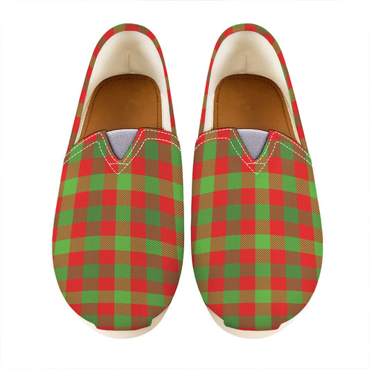Christmas Buffalo Plaid Print Casual Shoes
