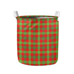 Christmas Buffalo Plaid Print Collapsible Laundry Basket