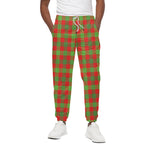 Christmas Buffalo Plaid Print Cotton Pants