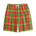 Christmas Buffalo Plaid Print Cotton Shorts