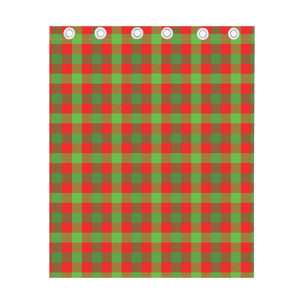 Christmas Buffalo Plaid Print Curtain