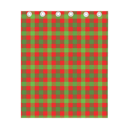 Christmas Buffalo Plaid Print Curtain