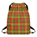Christmas Buffalo Plaid Print Drawstring Backpack