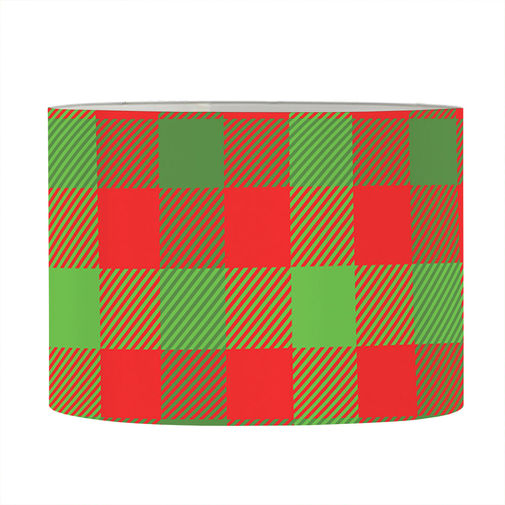 Christmas Buffalo Plaid Print Drum Lamp Shade