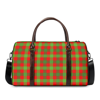 Christmas Buffalo Plaid Print Duffle Bag