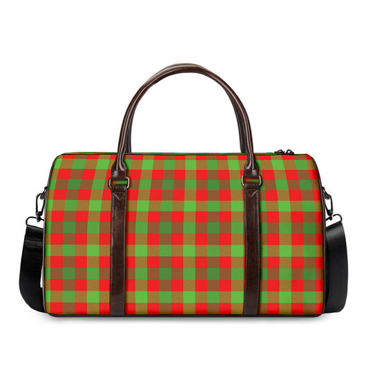 Christmas Buffalo Plaid Print Duffle Bag