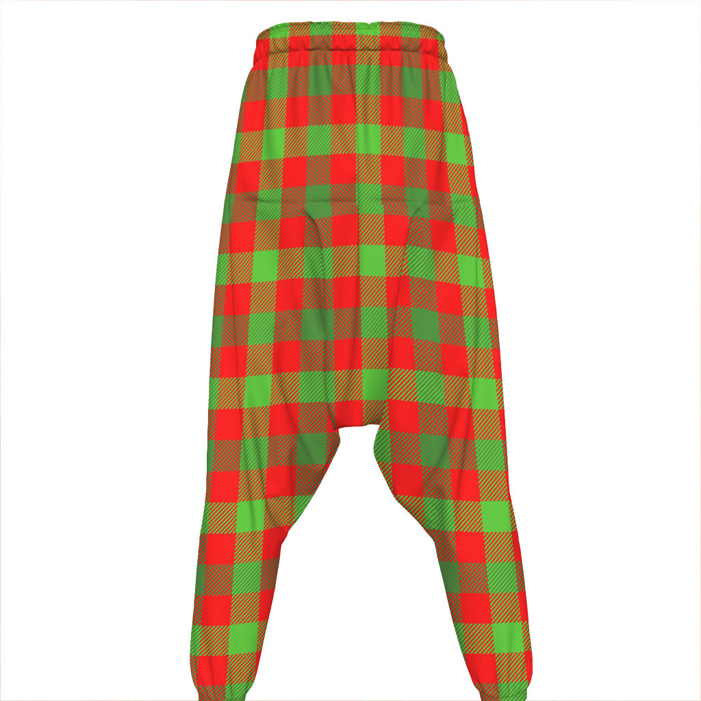 Christmas Buffalo Plaid Print Hammer Pants