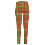 Christmas Buffalo Plaid Print High-Waisted Pocket Leggings