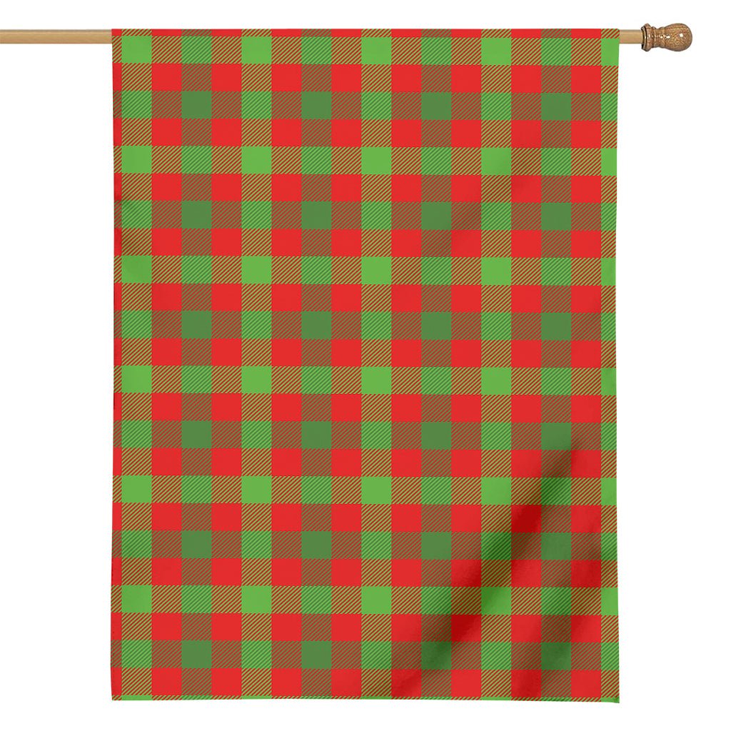 Christmas Buffalo Plaid Print House Flag
