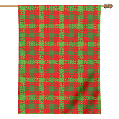 Christmas Buffalo Plaid Print House Flag