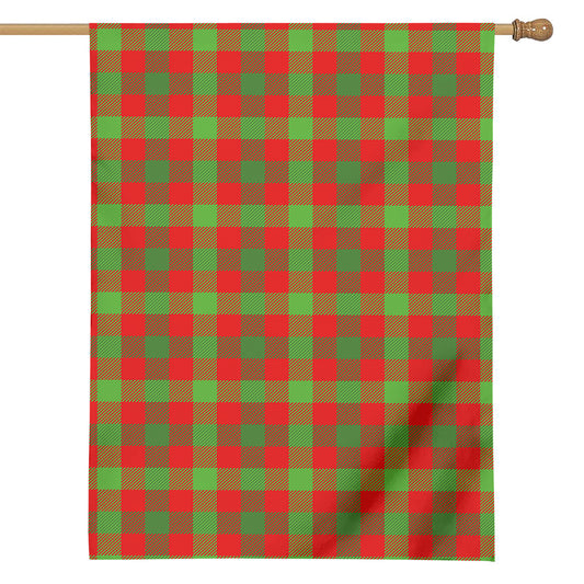Christmas Buffalo Plaid Print House Flag