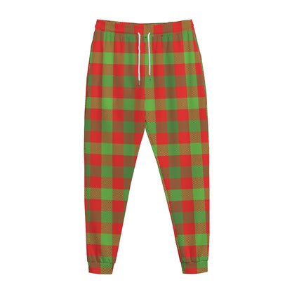Christmas Buffalo Plaid Print Jogger Pants