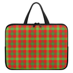 Christmas Buffalo Plaid Print Laptop Sleeve With Handle