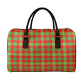 Christmas Buffalo Plaid Print Leather Duffel Bag