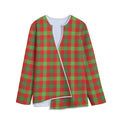 Christmas Buffalo Plaid Print Long Sleeve Short Coat