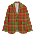 Christmas Buffalo Plaid Print Men's Blazer