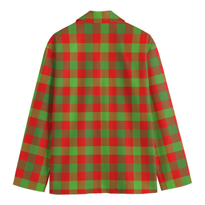 Christmas Buffalo Plaid Print Men's Blazer