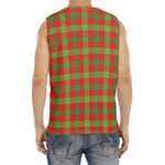 Christmas Buffalo Plaid Print Men's Fitness Tank Top