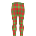 Christmas Buffalo Plaid Print Men's Leggings