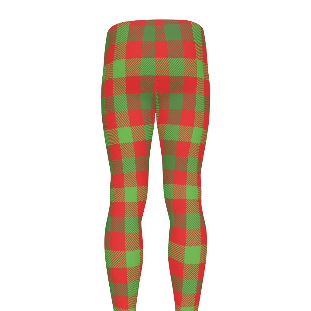 Christmas Buffalo Plaid Print Men's leggings