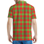 Christmas Buffalo Plaid Print Men's Polo Shirt