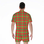 Christmas Buffalo Plaid Print Men's Rompers