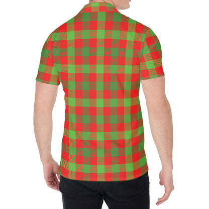 Christmas Buffalo Plaid Print Men's Shirt