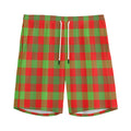 Christmas Buffalo Plaid Print Men's Athletic Shorts