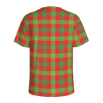 Christmas Buffalo Plaid Print Men's Sports T-Shirt