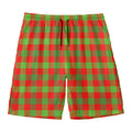 Christmas Buffalo Plaid Print Men's Swim Trunks