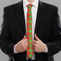 Christmas Buffalo Plaid Print Necktie