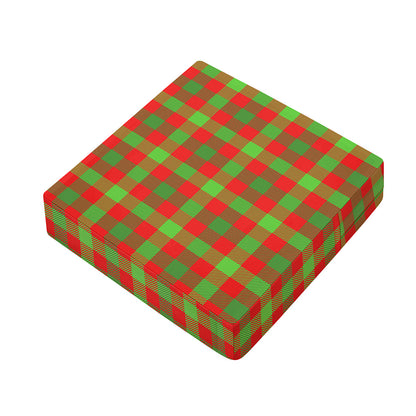 Christmas Buffalo Plaid Print Outdoor Seat Cushion Cover