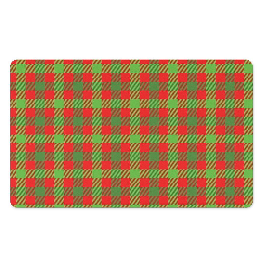 Christmas Buffalo Plaid Print Polyester Doormat