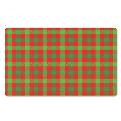 Christmas Buffalo Plaid Print Polyester Doormat