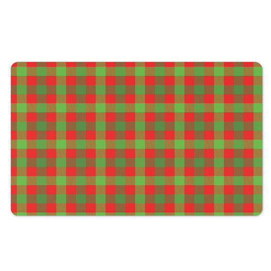 Christmas Buffalo Plaid Print Polyester Doormat