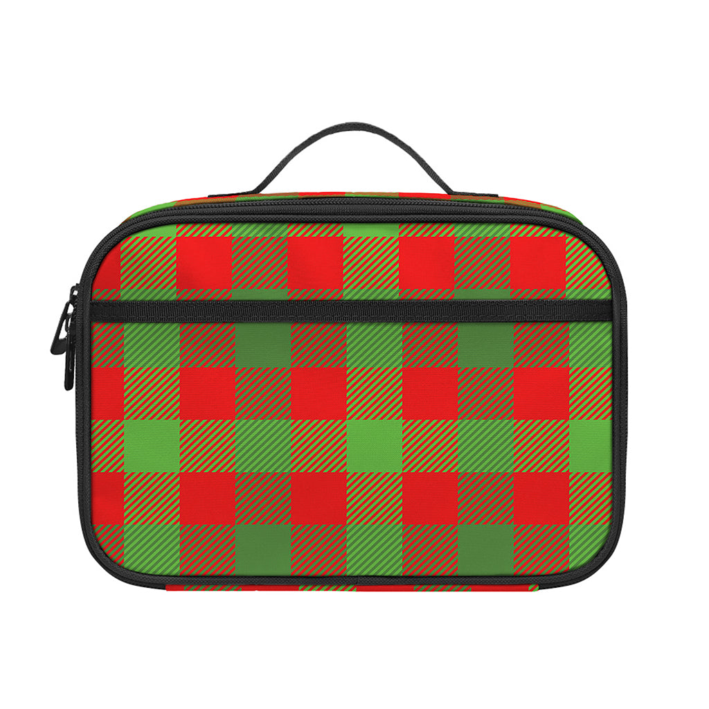 Christmas Buffalo Plaid Print Portable Lunch Bag