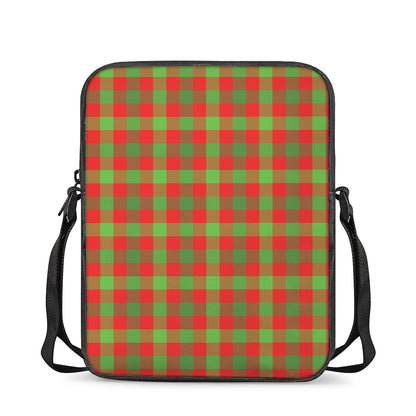 Christmas Buffalo Plaid Print Rectangular Crossbody Bag
