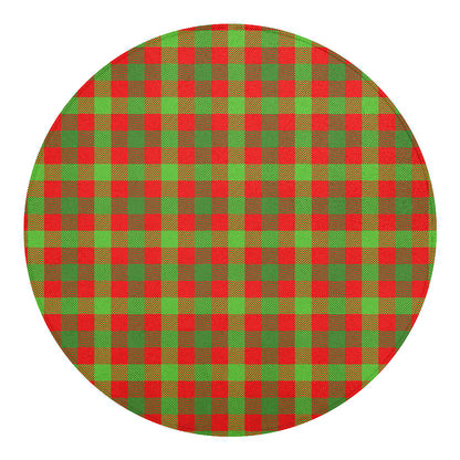 Christmas Buffalo Plaid Print Round Blanket