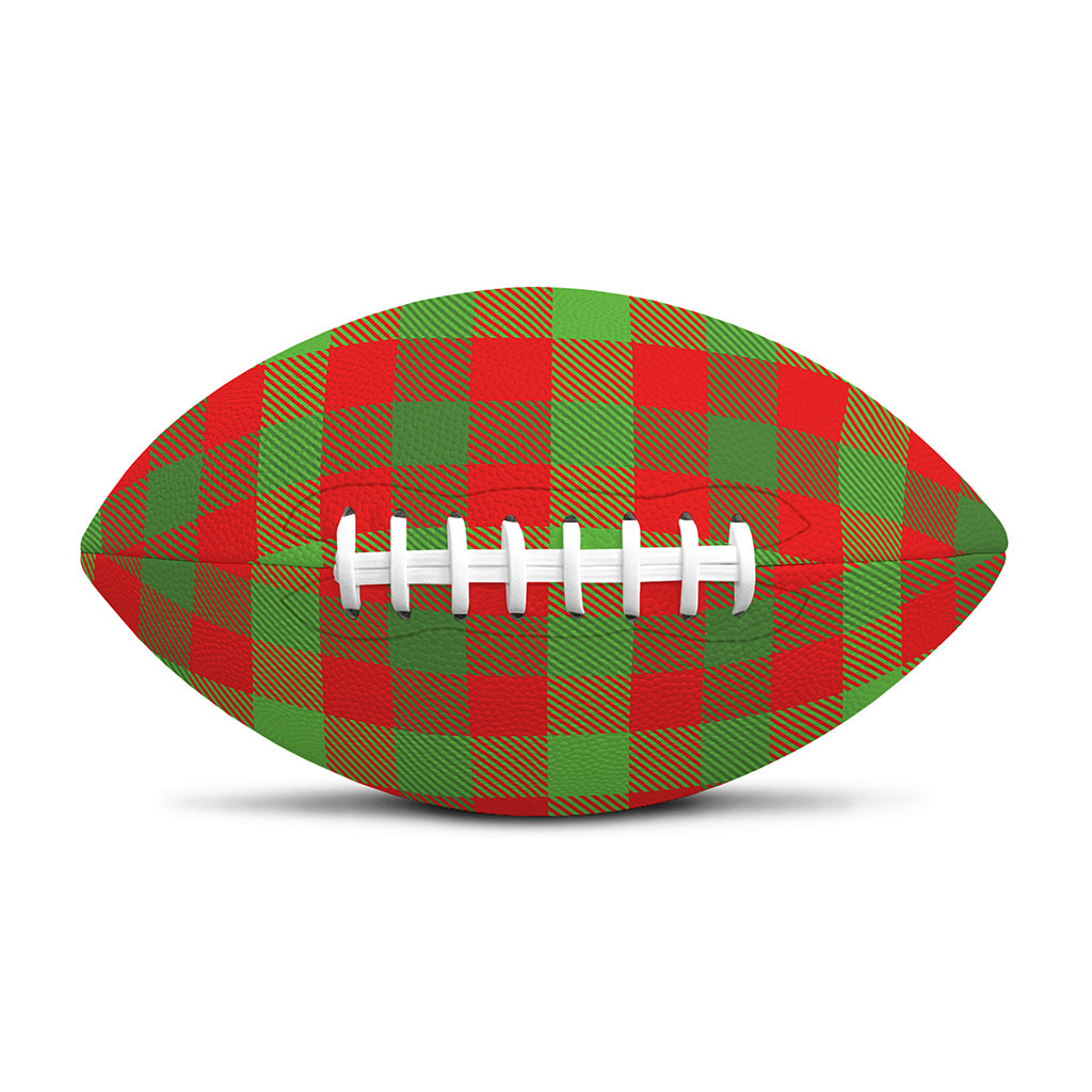 Christmas Buffalo Plaid Print Rugby Ball