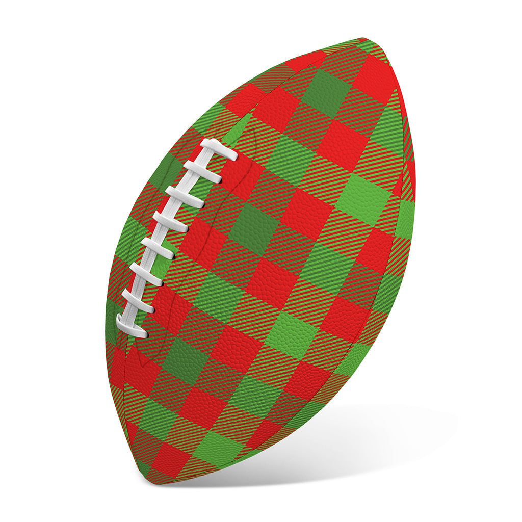Christmas Buffalo Plaid Print Rugby Ball