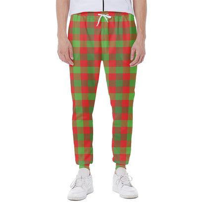 Christmas Buffalo Plaid Print Scuba Joggers