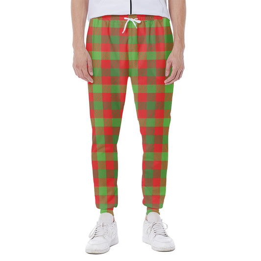 Christmas Buffalo Plaid Print Scuba Joggers