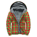 Christmas Buffalo Plaid Print Sherpa Lined Zip Up Hoodie