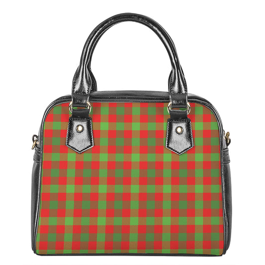 Christmas Buffalo Plaid Print Shoulder Handbag