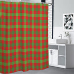 Christmas Buffalo Plaid Print Shower Curtain