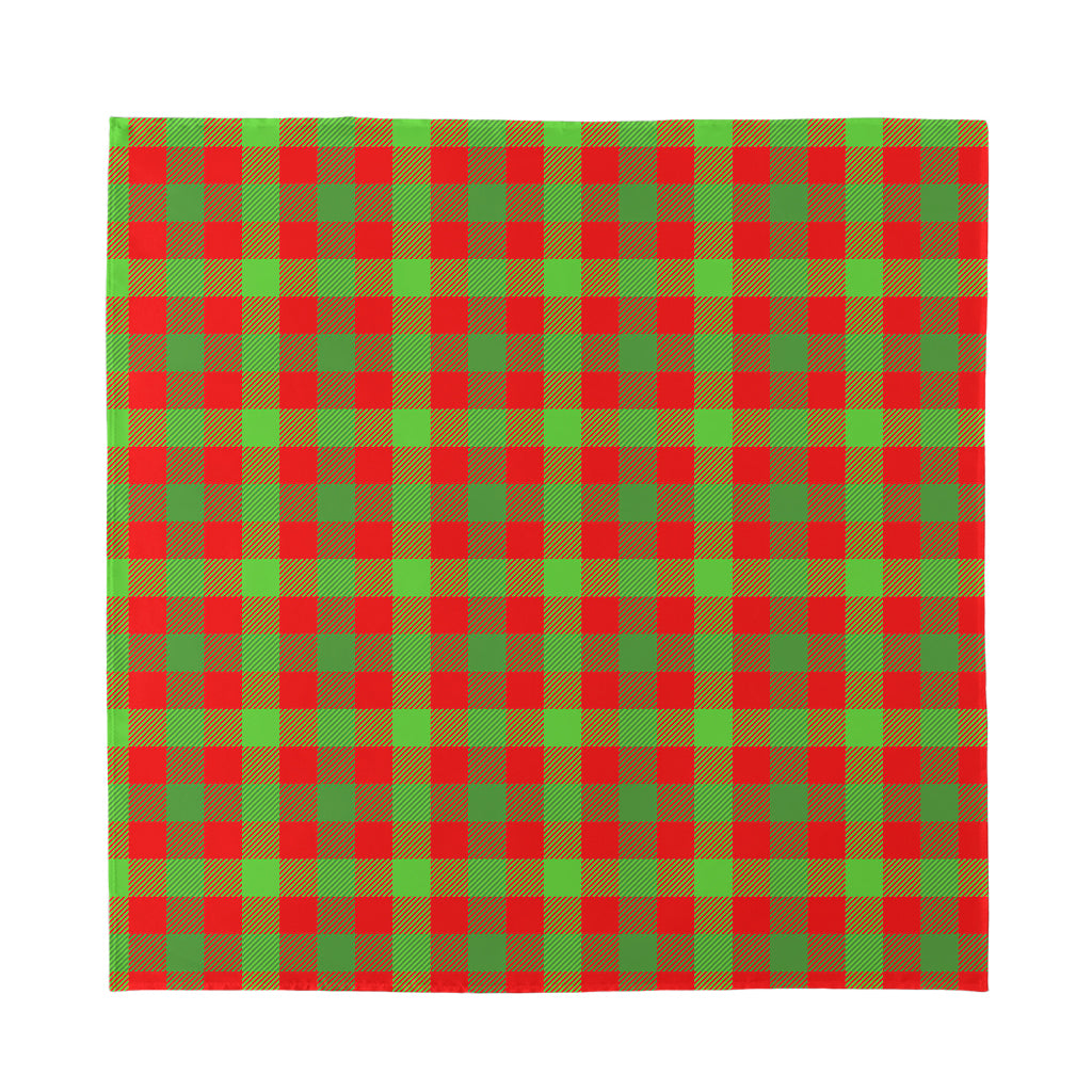 Christmas Buffalo Plaid Print Silk Bandana