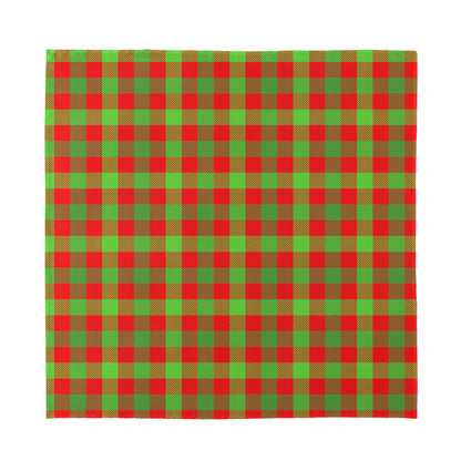 Christmas Buffalo Plaid Print Silk Bandana